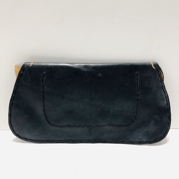 Lulo Bags Handmade Artisan Leather Purse Clutch Tooled Nice - Picture 2 of 6